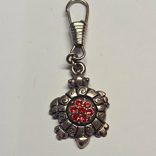 Zipper pull silver tone - zipper,